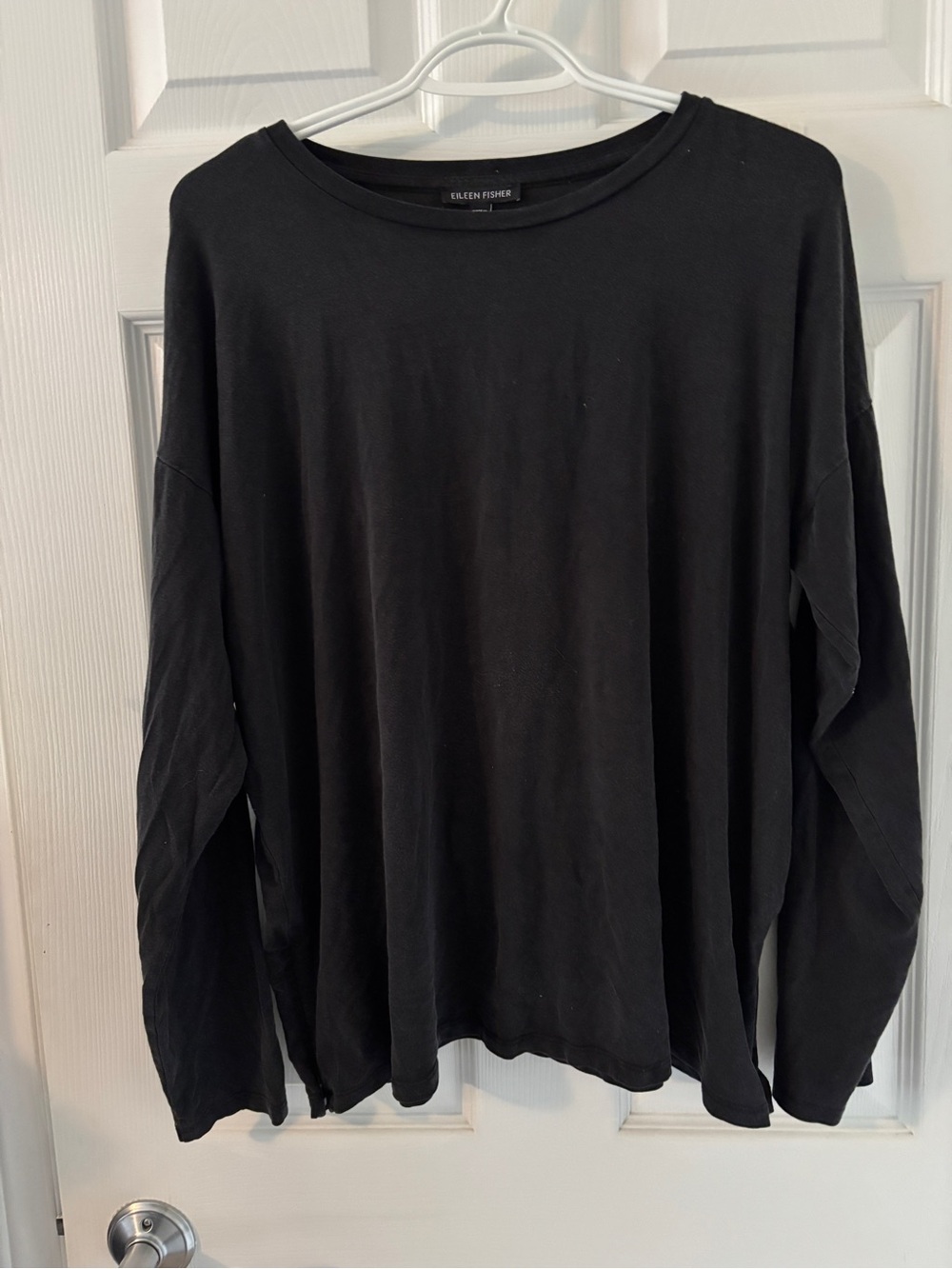 Eileen Fisher Black Long Sleeve Top Size M